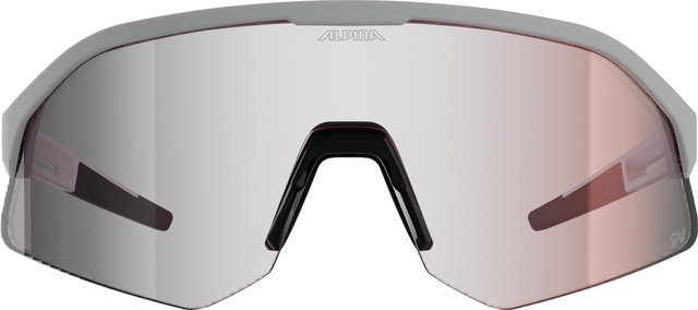 Alpina Sonic HR QV Sports Glasses - white matte | quattro/varioflex rainbow mirror