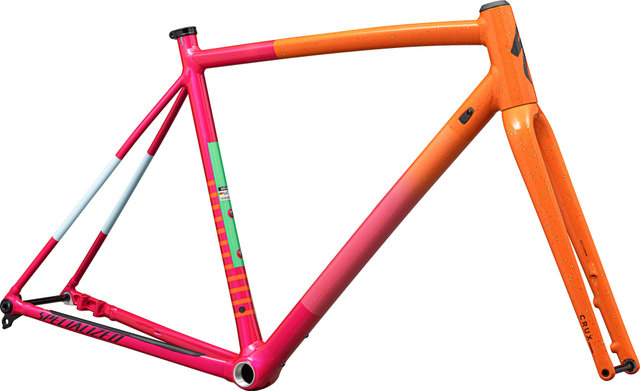 Specialized Crux DSW Frame Kit - gloss amber glow-vivid pink-metallic midnight shadow-speckle/L/1 1/8" - 1,5" tapered/50 mm/12 mm Thru Axle