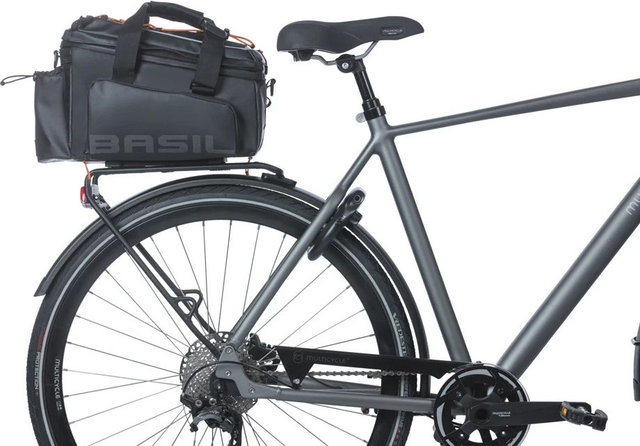 Basil Trunk Bag Miles XL Pro MIK - black-orange gloss/36 l