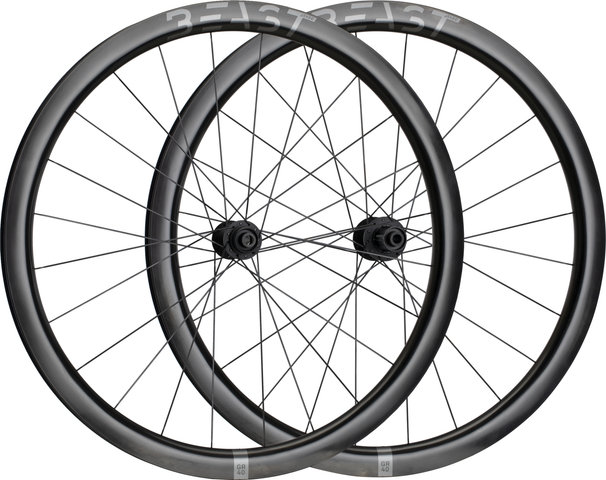 BEAST Components GR40 Center Lock Disc Carbon 28" Wheelset - UD carbon-black/Non Boost/Non Boost/142 mm/100 mm/28"/Shimano Road/100 mm/Shimano Road/100 mm/142 mm