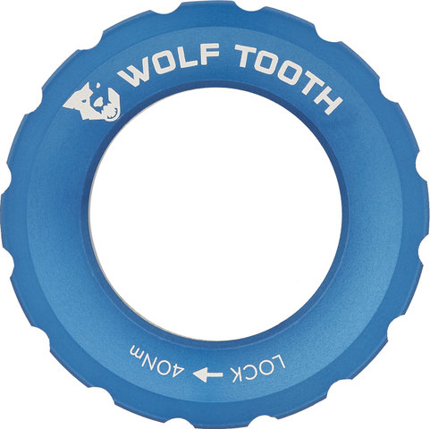 Wolf Tooth Components Anillo de bloqueo Center Lock - blue