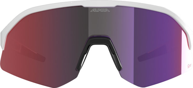 Alpina Sonic HR M Q-Lite Sports Glasses - white gloss | mirror pink