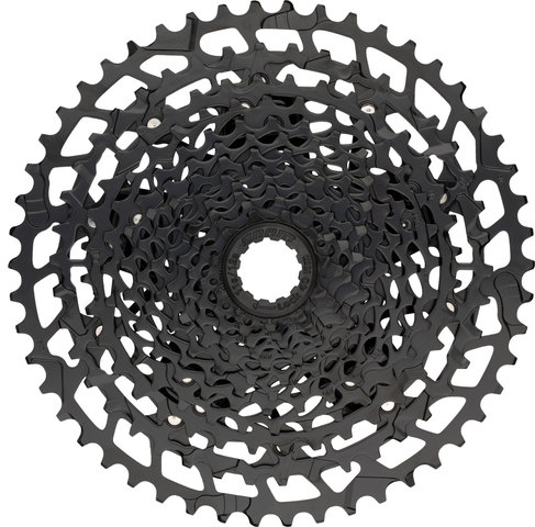 SRAM Kit de Mise à Niveau X01 Eagle AXS 1x12vit. avec Cassette pour Shimano - black - XX1 gold/Shimano VTT/14 dents/Shimano MTB/aucun/11-50/aucun/sans
