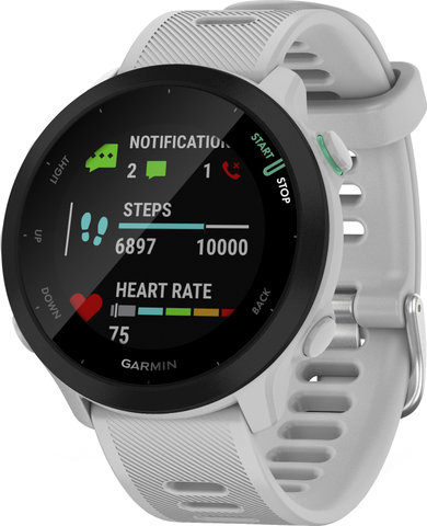 Garmin Forerunner 55 GPS Smartwatch - stone white-black