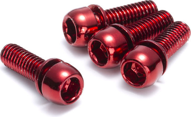 REVERSE Components Schrauben M6 x 18 für Bremsadapter - 4 Stück - red