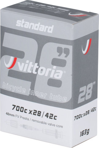 Vittoria Cámara de aire Standard para 28" - universal/Válvula Presta (SV)/28-622 a 42-622/28-42 x 622 SV 48 mm/48 