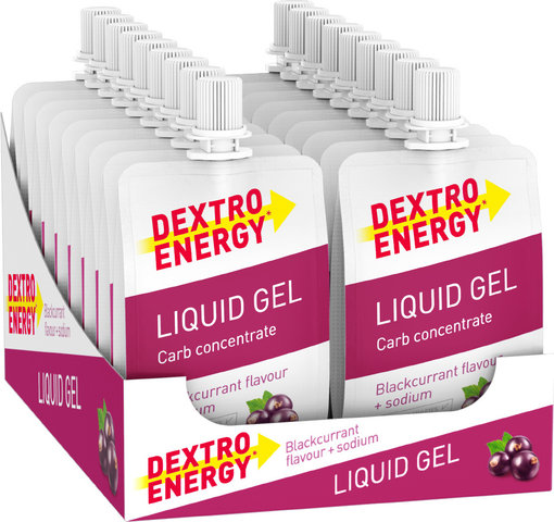 Dextro Energy Liquid Gel Kohlenhydrad-Gel - 18 Stück - blackcurrant-sodium