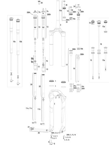 RockShox Pièces Détachées Pike (A1-A2 / 2014-2017) 26" - 2/noir