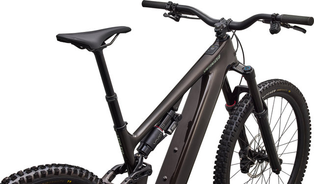 Specialized Vélo électrique tout-terrain Levo 4 EVO Comp Carbon 29"/27,5" - gloss warm smoke-pistachio | L | 180 mm | 155,0 mm | 44 mm | 29" (avant), 27,5" (arrière)