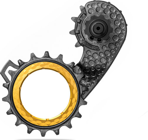 absoluteBLACK HOLLOWcage Carbon Ceramic OSPW pulley wheel system Shimano 9100/8000 - gold | 12 teeth (guide pulley), 18 teeth (tension pulley)