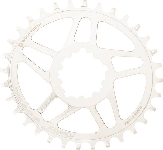 Wolf Tooth Components Elliptical Direct Mount Cane Creek / SRAM Chainring for HG+ 12-speed - nickel/32 
