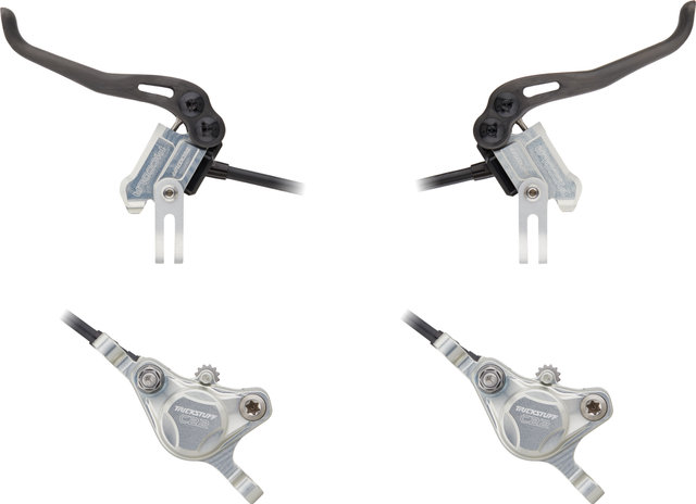 Trickstuff Set de Freins à Disque Piccola Carbon av+arr Postmount - argenté-noir/Ensemble/gauche/droite (spécifique)