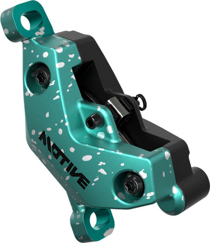 SRAM Motive Ultimate Stealth Expert Kit v+h Set Scheibenbremse - black-teal splatter/Set/Flip-Flop (seitenunspezifisch)