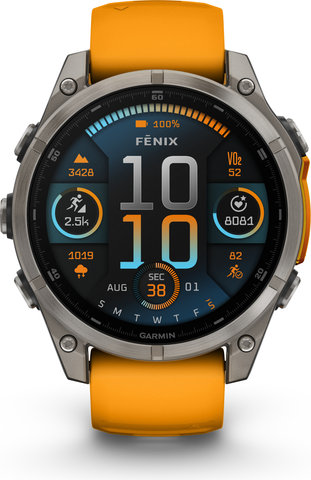Garmin fenix 8 AMOLED Sapphire Titanium GPS 47 mm Multisport Smartwatch - graphit-titanium