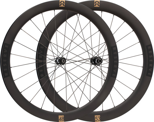 Reserve 48|53 GR / DT 350 Disc Center Lock Carbon Wheelset 28" - black | 142 mm | 100 mm | Shimano Road | 28"