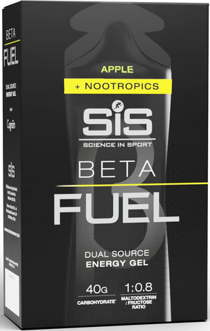 SIS Beta Fuel Energy Gel plus Nootropics, 6 pieces - apple