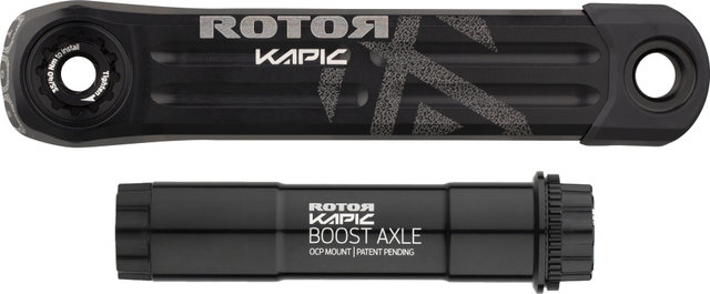 Rotor KAPIC Kurbel mit Boost-Kurbelachse - schwarz-matt | 170,0 mm | ohne Kettenblatt