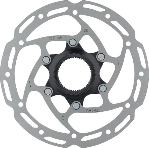 Tektro TR-45 Center Lock Brake Rotor for E-bikes - black-silver/160 mm