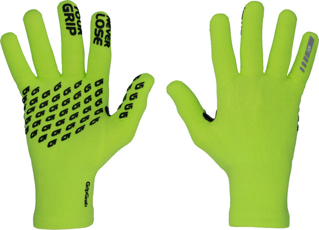 GripGrab Guantes de dedos completos Waterproof Knitted Thermal - yellow hi-vis/M/L