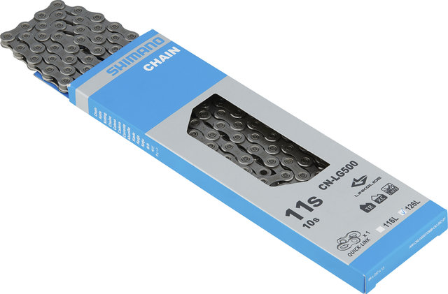 Shimano E-bike Quick-Link Chain CN-LG500 Linkglide 9-/10-/11-speed - silver/126