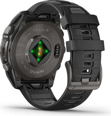 Garmin fenix 8 AMOLED Sapphire Titanium GPS 47 mm Multisport Smartwatch - black-carbon gray