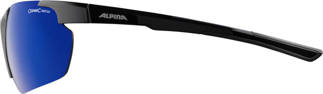 Alpina Defey HR Sports Glasses - black gloss | ceramic mirror blue