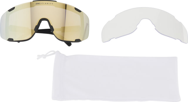 POC Gafas deportivas Devour Modelo 2024 - uranium black/clarity road-partly sunny gold