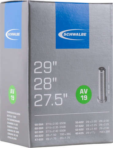 Schwalbe Chambre à Air 19 pour 27,5" / 28" / 29" - noir | 40 mm