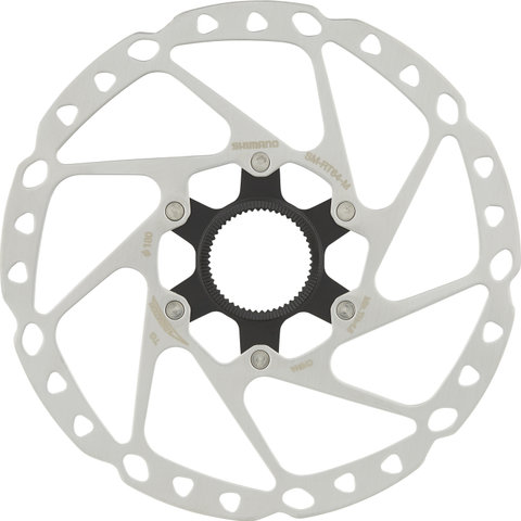 Shimano Bremsscheibe SM-RT64 Center Lock Magnet + Innenverzahnung für Deore - silber-schwarz/180 mm