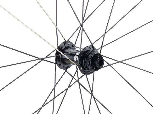 Novatec Set de Roues Jetfly Disc Center Lock 28" - black-white/142 mm/100 mm/SRAM XDR/Non Boost/Non Boost/28"