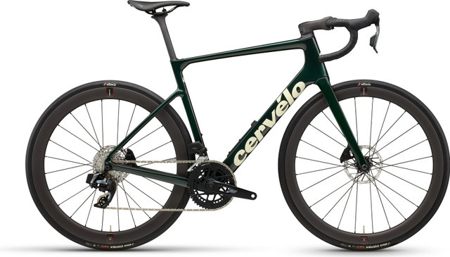 Cervélo Bicicleta de Carretera Caledonia-5 Rival AXS Carbono - emerald-cream | 51 mm | 28" | M | 170,0 mm