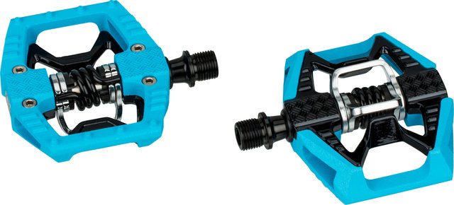 crankbrothers Pedales de clip/plataforma Double Shot 2 - blue-black
