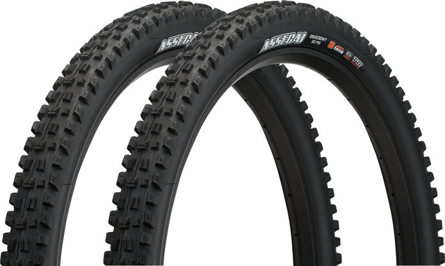 Maxxis Assegai 3C MaxxTerra EXO WT TR 29" Folding Tyre Set - black/29 /63 mm/63-622/2.5 