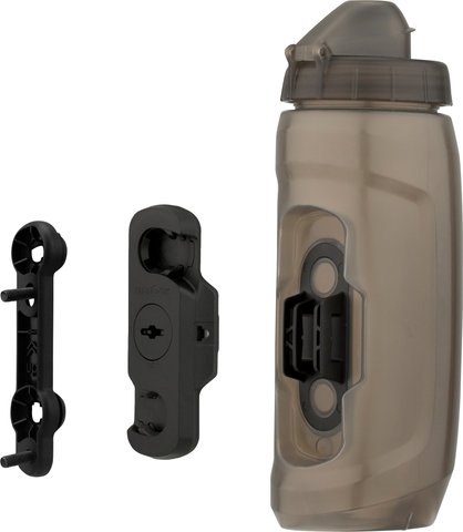 FIDLOCK TWIST bike base Flaschenhaltesystem mit Trinkflasche 590 ml - transparent-schwarz/590 ml