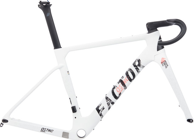 Factor OSTRO Gravel V.A.M. Disc T47a Shimano Kit de cuadro de carbono - white grunge/54 cm, 100 mm x 38 cm, SB 0 mm