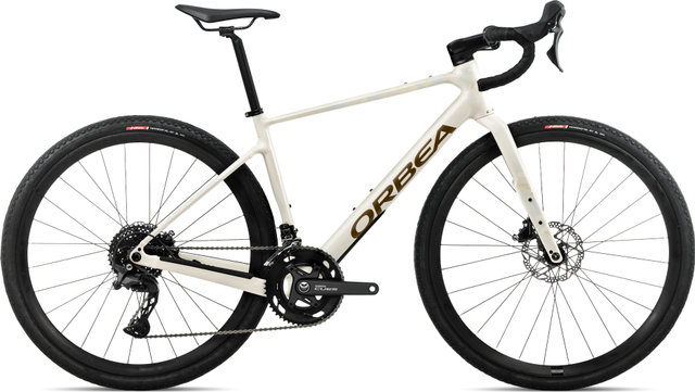 Orbea Bicicleta gravel TERRA H50 2x 28" - ivory white-mettallic olive green | M | 28" | 45 mm
