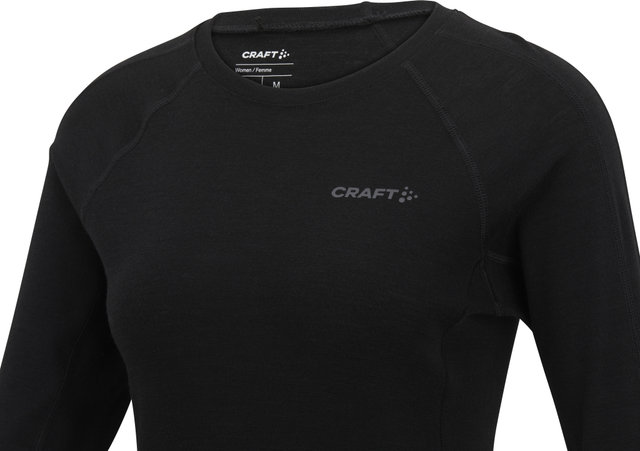 Craft Adv Wool Merino RN L/S Damen Unterhemd - black/M