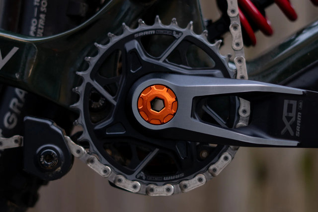 OAK Components Crank Ejecter Cap Set para SRAM DUB & OAK Bielas - naranja