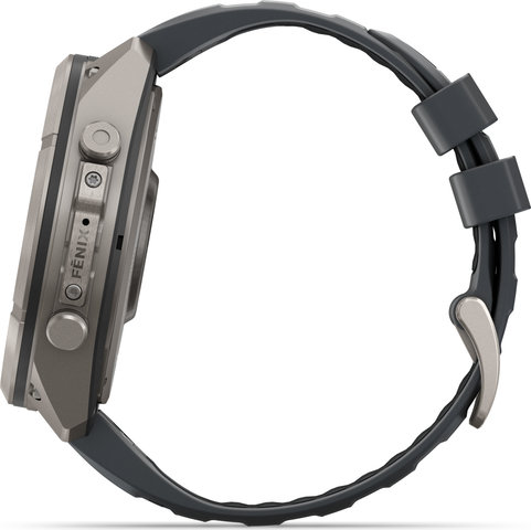 Garmin fēnix 9 Pro – inReach AMOLED Titan 51 mm Multisport-Smartwatch - graphit-schwarz