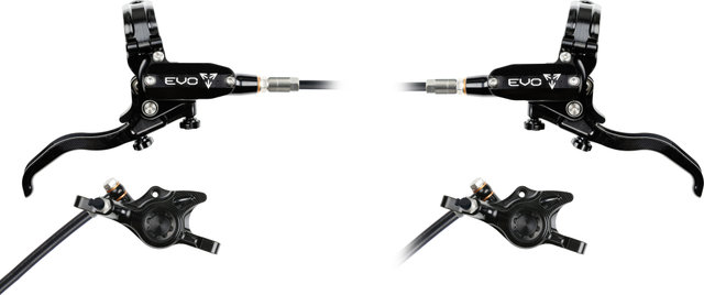 Hope Juego de Frenos de Disco EVO X2 con Latiguillo de Plástico - black-black | Set | left/right (side-specific)