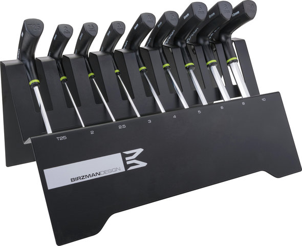 Birzman Torx-/Innensechskant T-Schlüssel 9er-Set mit Halterung - schwarz