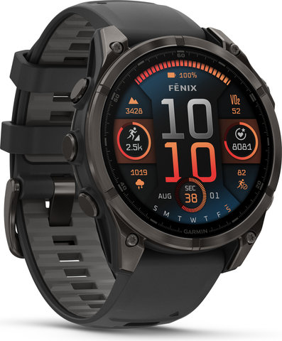 Garmin fenix 8 AMOLED Sapphire Titanium GPS 47 mm Multisport Smartwatch - black-carbon gray