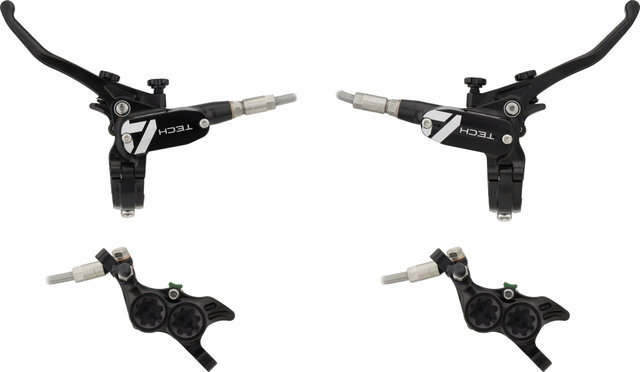 Hope Tech 4 E4 v+h Set Scheibenbremse mit Stahlflexleitung - black-black/Set/links/rechts (seitenspezifisch)