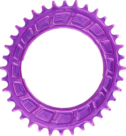 Garbaruk Thread Mount chainring for SRAM XX/XX SL PM 3 mm Oval - violet/36 /36