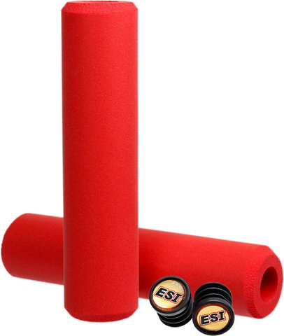 ESI Extra Chunky Silicone Handlebar Grips - red | 130 mm