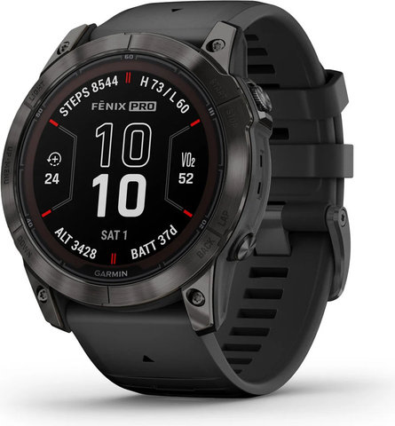 Garmin fēnix 7X Pro Sapphire Solar Edition Titan Smartwatch - schwarz-carbongrau