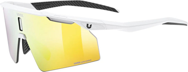 uvex Ultimate Pace Ultra L CV Sportbrille - white matt | yummy yellow