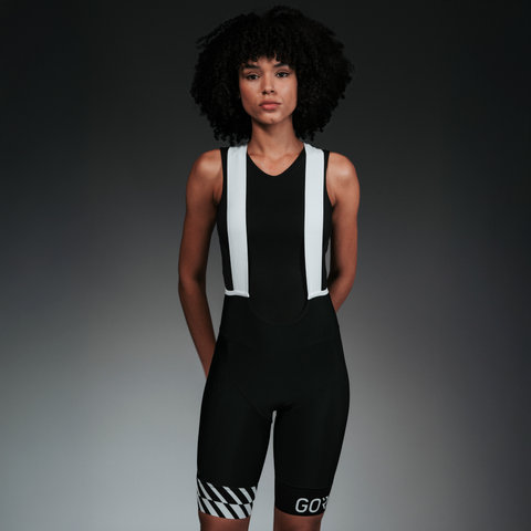 GORE Wear Swiftride Optical Bib Shorts Pantalones cortos con tirantes para mujer - black/S