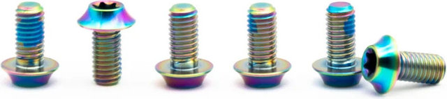 OAK Components Juego de Tornillos de titanio M5x10 para Disco de freno 6 agujeros - oilslick