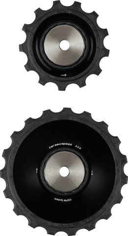 CeramicSpeed Roulette de dérailleur OSPW AlphaDisc Shimano Route 12 vitesses - black | 13 dents (galet guide), 19 dents (galet tendeur)